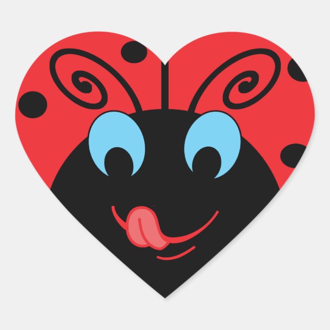 Sticker Cœur Ladybug (Devant)