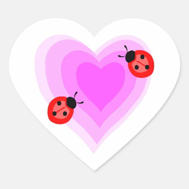 Sticker Cœur Ladybug Love (Devant)