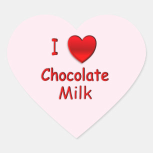 Sticker Cœur Lait au chocolat amour