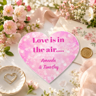 Sticker Cœur L'Amour est dans l'Air Cœur Rose