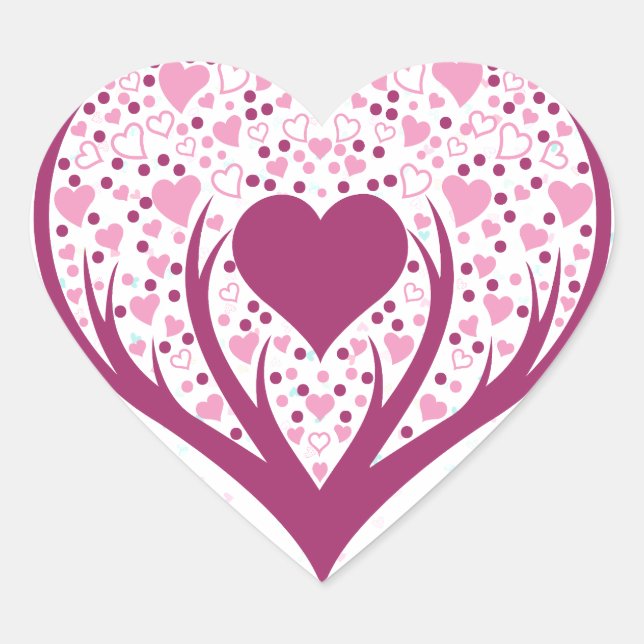 Sticker Cœur L'amour est partout. (Devant)