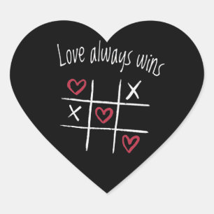 Sticker Cœur L'amour gagne toujours