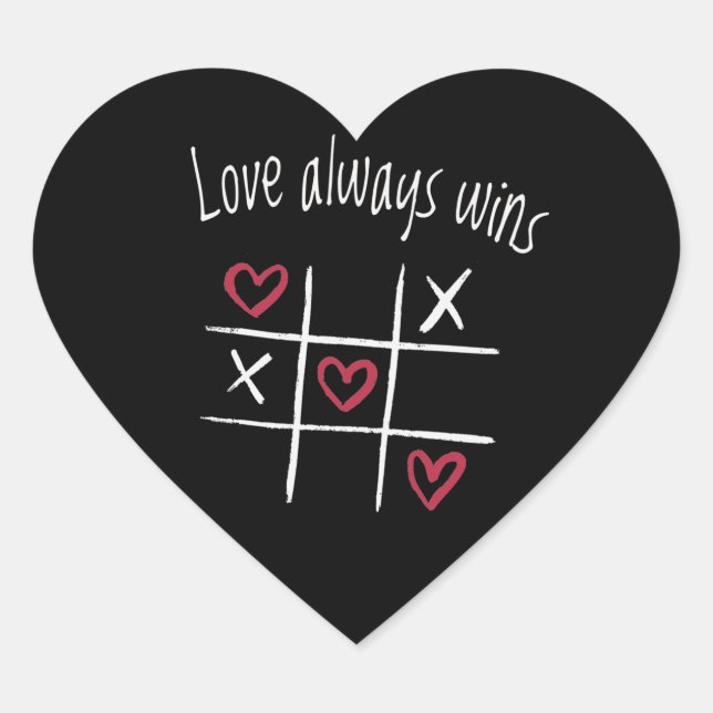 Sticker Cœur L'amour gagne toujours (Devant)