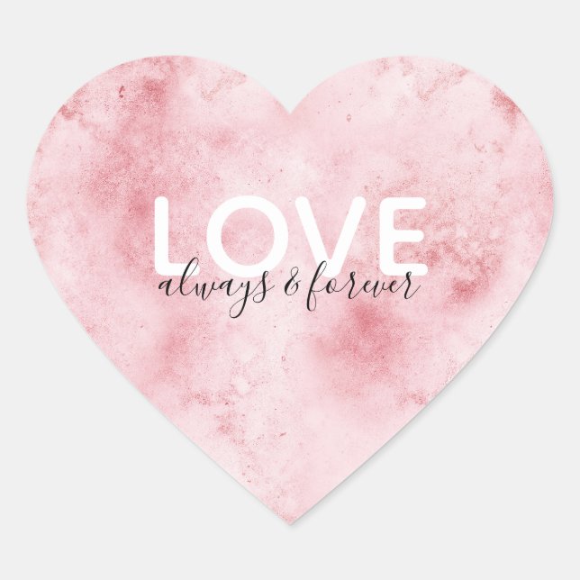 Sticker Cœur L'amour rose toujours (Devant)