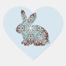 Lapin Mandala Chocolat et Bleus