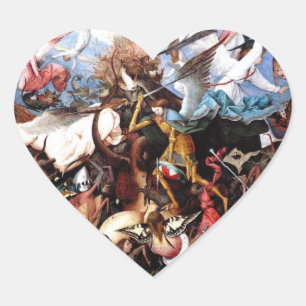 Sticker Cœur L'automne de Bruegel "des anges rebelles" (1562)