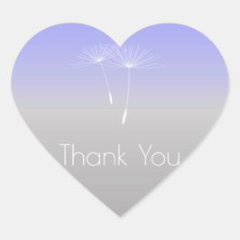 Sticker Cœur Lavanda gris violet Ombre Merci Dandelion