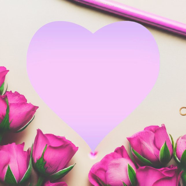 Sticker Coeur Lavande Rose (Pink Lavender Heart Sticker)