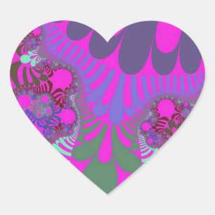 Sticker Cœur Lavande rose
