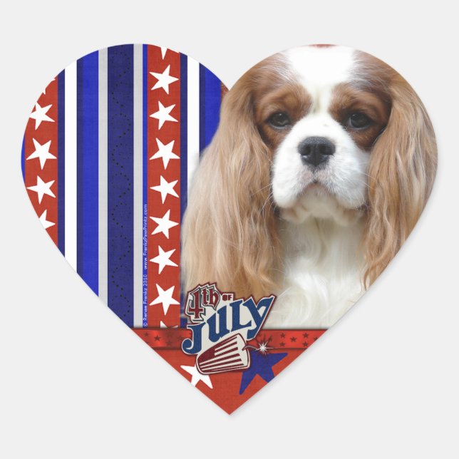 Sticker Cœur Le 4 juillet dernier - Cavalier - Blenheim (Devant)