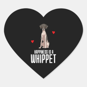Sticker Cœur Le Bonheur Est Un Whippet