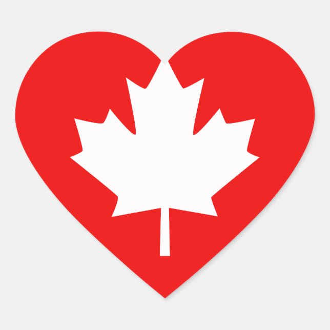 Sticker Cœur Le Canada Établit 1867 150 Ans Style (Devant)