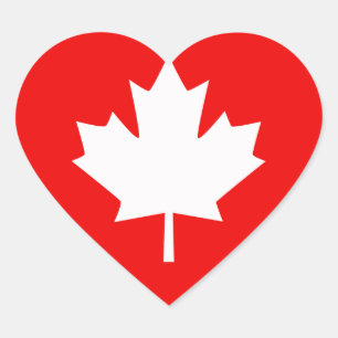Sticker Cœur Le Canada Établit 1867 150 Ans Style