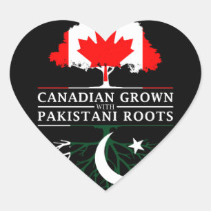 Sticker Cœur Le Canadien développé avec le Pakistanais enraci
