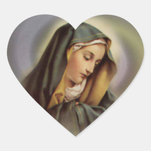 Sticker Cœur Le coeur de Vierge Marie béni