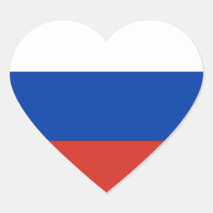 Sticker Cœur Le Coeur du drapeau russe