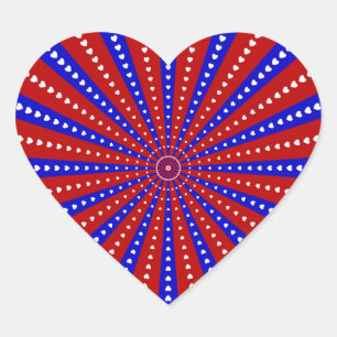 Sticker Cœur Le coeur patriotique éclate