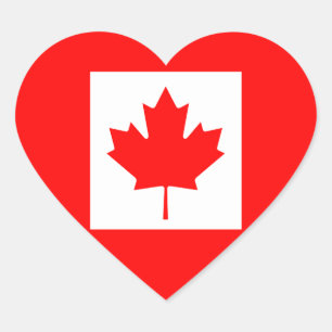 Sticker Cœur Le drapeau canadien - Souvenir du Canada