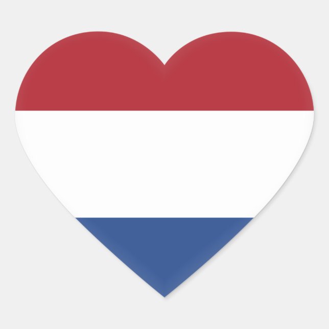 Sticker Cœur Le drapeau Pays-Bas (néerlandais) (Devant)