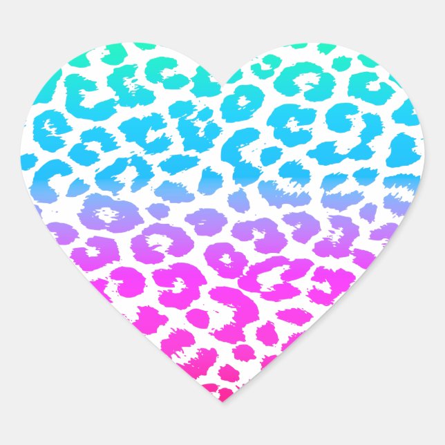 Sticker Cœur Le funky Leopard (Devant)