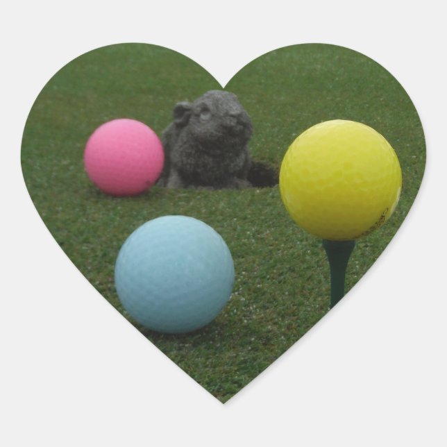 Sticker Cœur Le golf de Pâques (Devant)