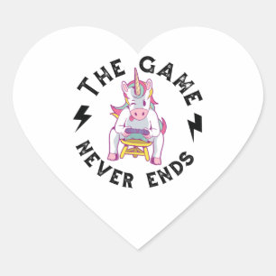 Sticker Cœur Le Jeu ne se termine jamais