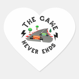 Sticker Cœur Le Jeu ne se termine jamais