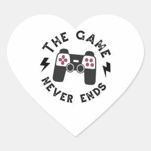 Sticker Cœur Le Jeu ne se termine jamais