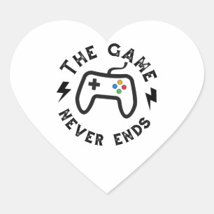 Sticker Cœur Le Jeu ne se termine jamais
