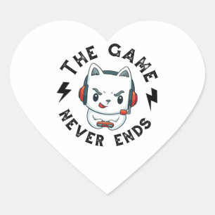 Sticker Cœur Le Jeu ne se termine jamais