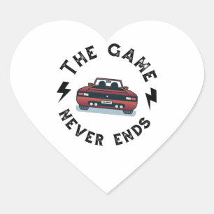 Sticker Cœur Le Jeu ne se termine jamais