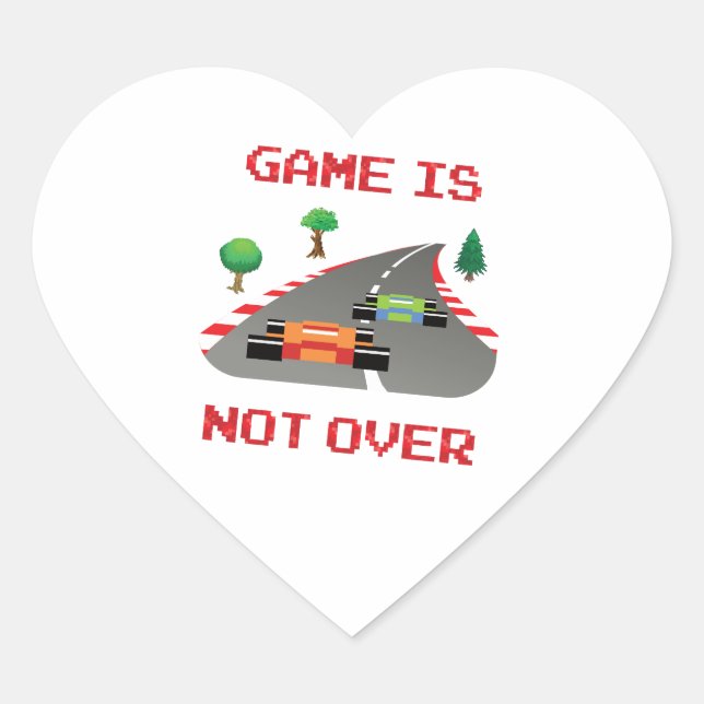Sticker Cœur Le jeu n'est pas sur Pixelated Video Game (Devant)