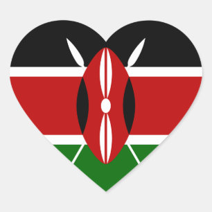 Sticker Cœur le Kenya