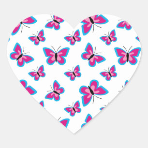 Sticker Cœur Le Motif papillon