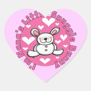 Sticker Cœur Le petit lapin de Nana