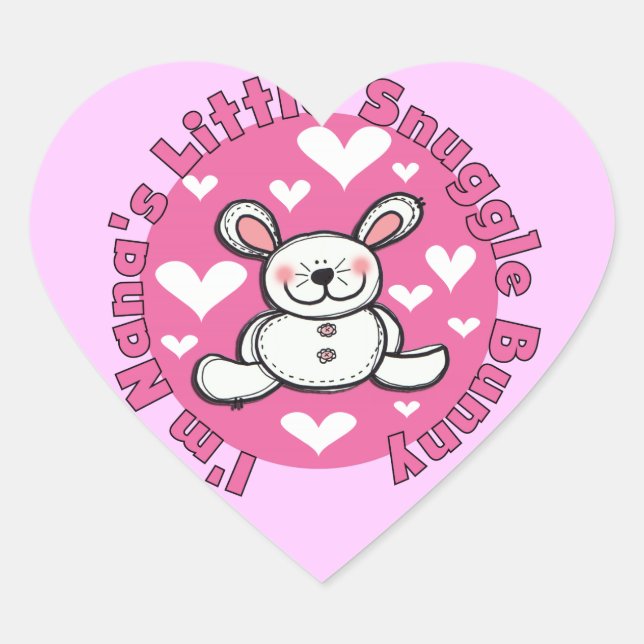 Sticker Cœur Le petit lapin de Nana (Devant)