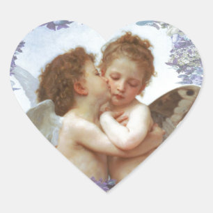 Sticker Cœur Le PREMIER BAISER, C.1873 William Bourgeau