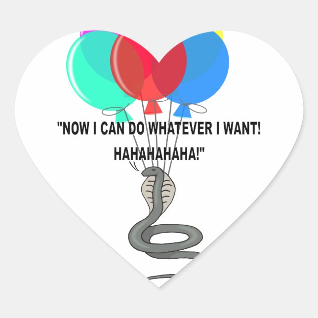 Sticker Cœur Le serpent volant (Devant)
