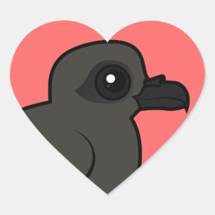 Sticker Cœur Leach's Storm Petrel (nage)