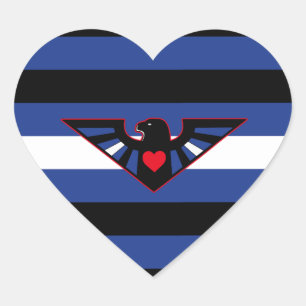 STICKER CŒUR LEATHER EAGLE FIE