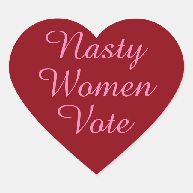 Sticker Cœur les femmes méchantes votent (Devant)