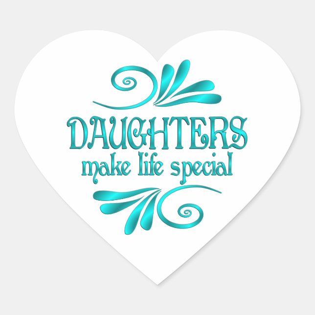 Sticker Cœur Les filles rendent la vie spéciale (Devant)