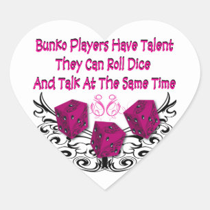 Sticker Cœur Les joueurs de Bunko ont du talent