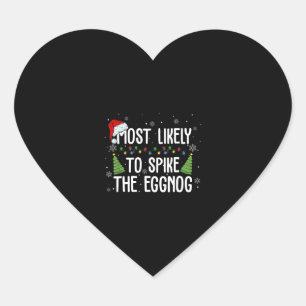 Sticker Cœur Les Plus Susceptibles D'Araigner La Famille Eggnog