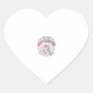 Sticker Cœur Licorne Dans Mon Produit De Style Rétro Ère De Mag