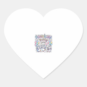 Sticker Cœur Licorne Penguicorne Fête Vecteur Premium Vector De