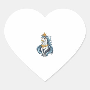 Sticker Cœur Licorne Royal King (1)