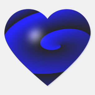 Sticker Cœur Ligne Bleue Mince Un-d'un-un-un-un