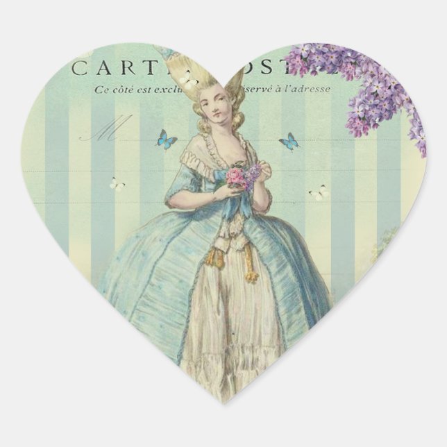 Sticker Cœur Lilas au printemps (Devant)