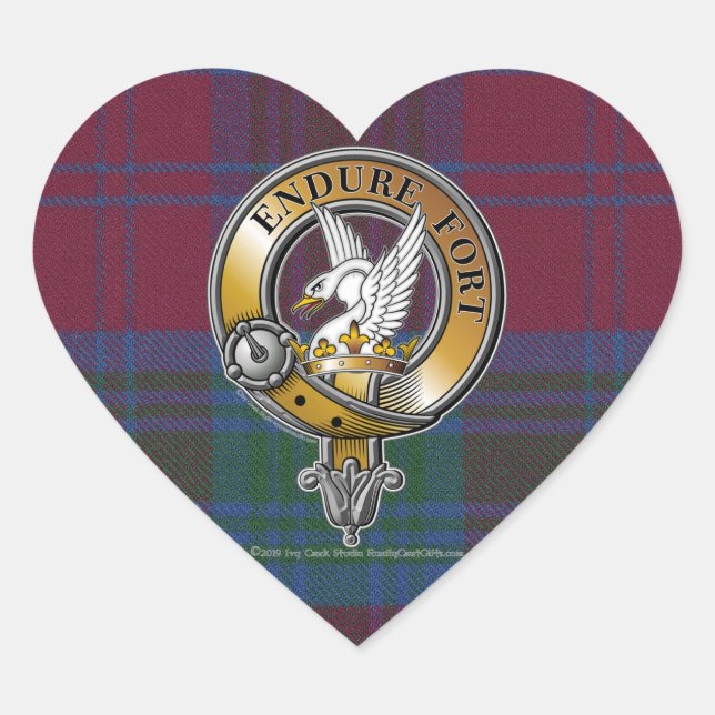 Sticker Cœur Lindsay Tartan (Devant)